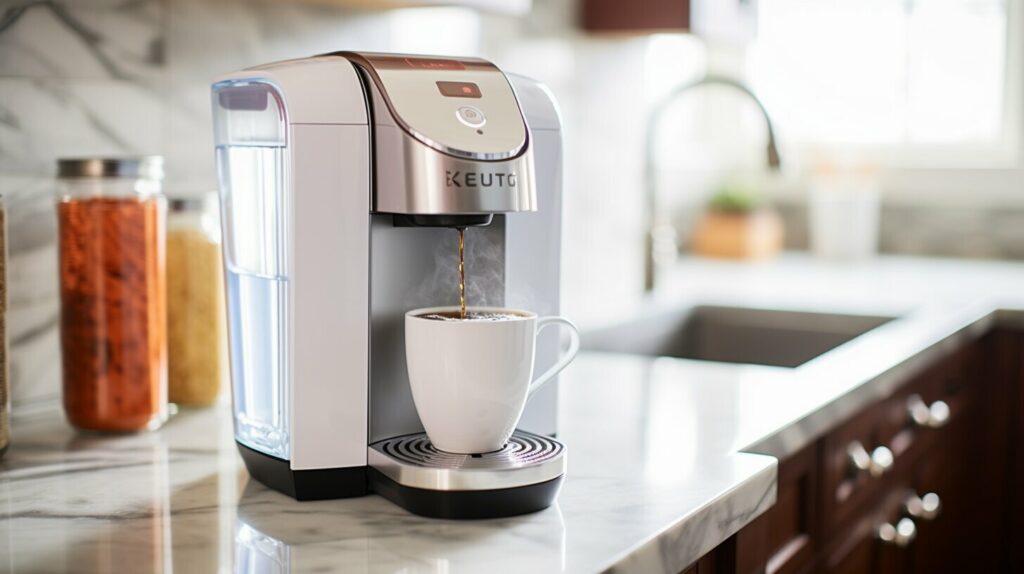 steps to make tea in a Keurig