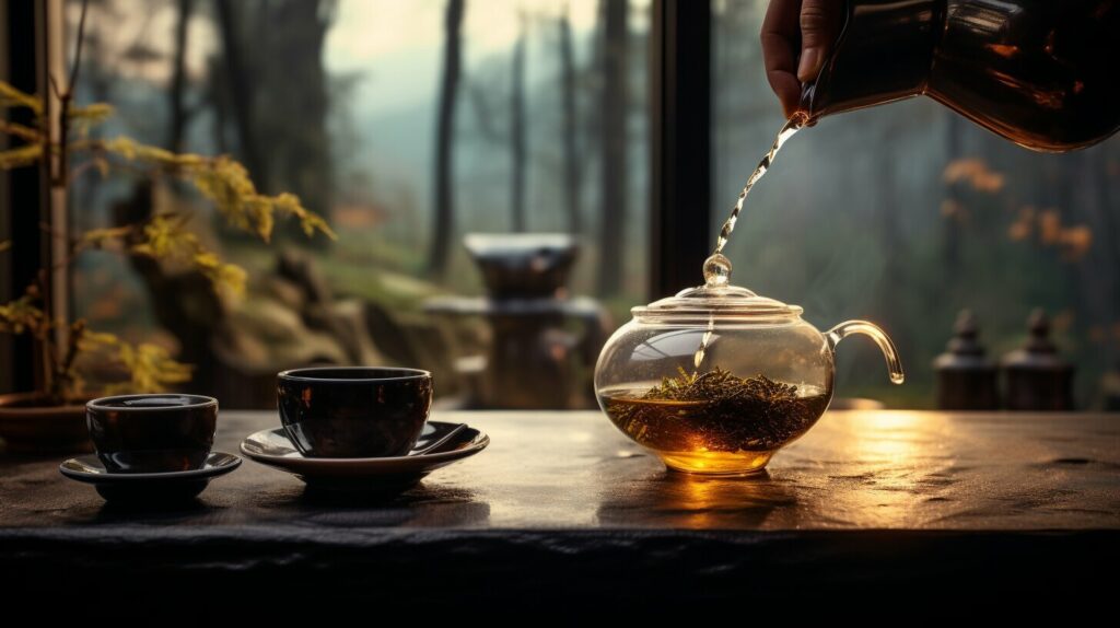 brewing tea brewing tea